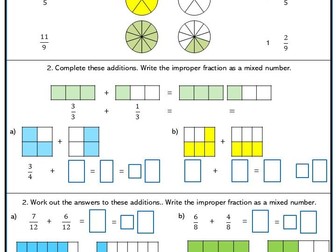 Improper Fractions to Mixed Numbers Easy