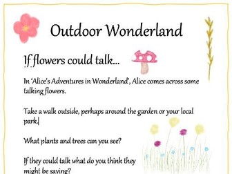 Alice in Wonderland Outdoor Activity