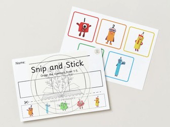 Numberblocks Snip and Cut 1-5