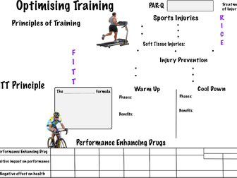 Optimising Training GCSE PE (Edexcel) Revision Sheet