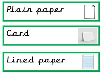 Classroom tray labels