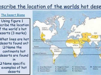 GCSE 1-9 AQA Hot Deserts Unit