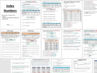 Index Numbers / Indices for Economics A-Level Booklet