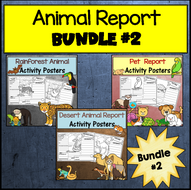Animal Research Bundle #2: Pets, Desert and Rainforest Animals