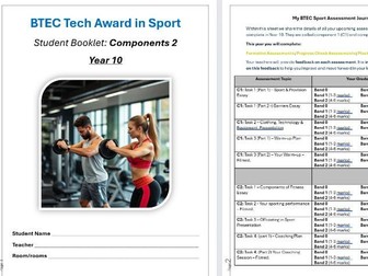 BTEC Tech Award in Sport - Component 2 - ALL resources AND student booklet