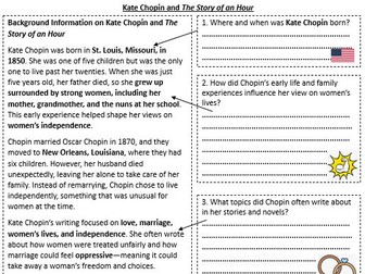English KS3 - Kate Chopin Story of an Hour introduction guided read