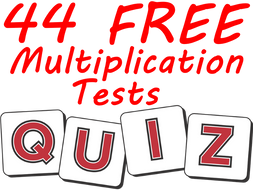 44 PowerPoint Multiplication Timetables tests (x2 to x 12) - 4 of each test.