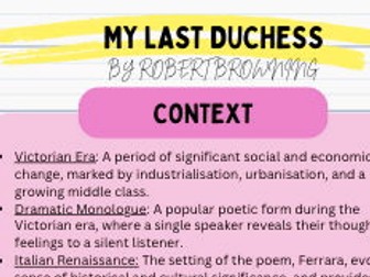 Analysis of My Last Duchess