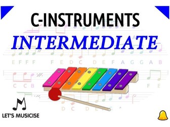 C-instruments Intermediate Method: chime bars, bells, piano, xylophone, tongue drum, boomwhackers