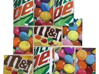 Oil Pastel Food Art Project