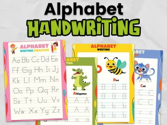 Alphabet Handwriting Practice Worksheets A–Z | Letter Tracing & Writing | EYFS & KS1 Printable PDF