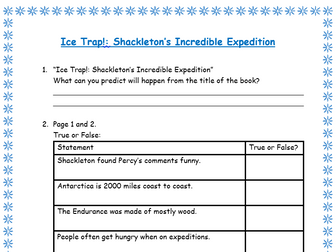 'Ice Trap!: Shackleton's Incredible Expedition' Comprehension (Guided Reading)