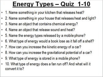 AQA Trilogy combined Single Physics - Energy changes in systems