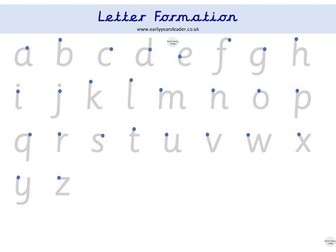 Letter Formation Work Sheet
