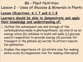 B6 Plant Nutrition IGCSE Biology L2