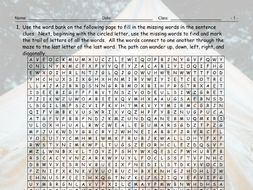 Friendship Activities Word Maze