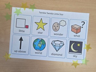 Twinkle Twinkle Little Star Communication Board