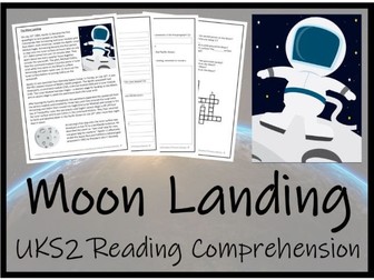 UKS2 Moon Landing Reading Comprehension Activity
