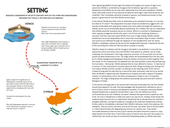 Othello A Level English Literature Resources