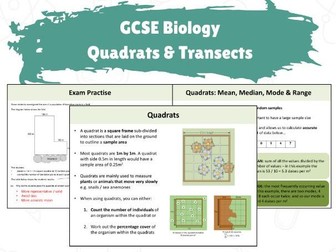GCSE Biology - Quadrats & Transects