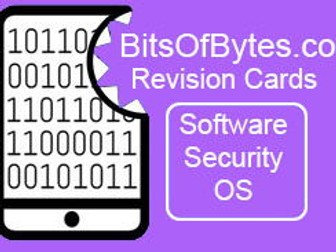Computer Science Flash Cards  GCSE / IGCSE- Software and Security