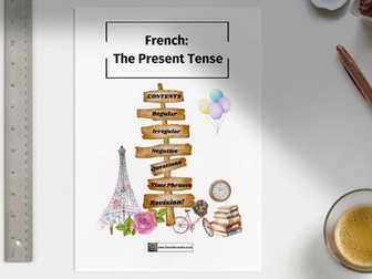 FRENCH Present Tense Lesson and Workbook