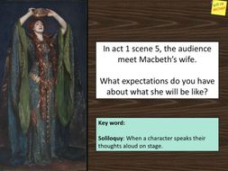 Macbeth Act 1 Scene 5 (Lady Macbeth's Soliloquy) | Teaching Resources