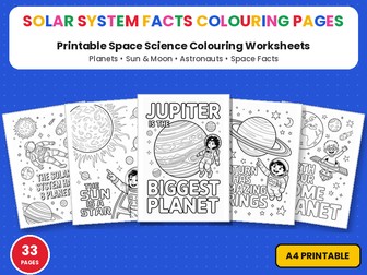 Solar System Facts Colouring Pages | Printable Colouring Page Worksheets | Planets, Earth & Space
