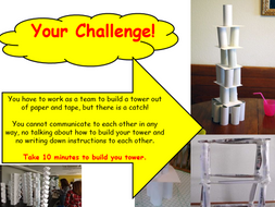 Paper Tower Challenge - Team Building KS1, KS2, KS3, KS4