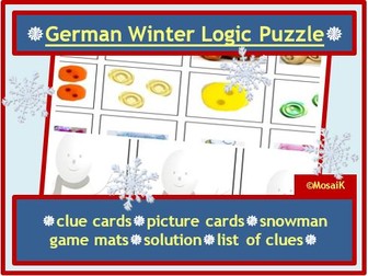 German Winter Logic Puzzle Christmas