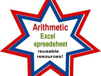 Excel reusable spreadsheets covering arithmetic