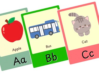 Colourful Alphabet Flashcards