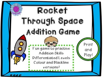 Rocket Through Space Addition Game