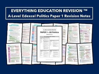 A-Level Edexcel Politics Revision Notes for Paper 1 – UK Politics
