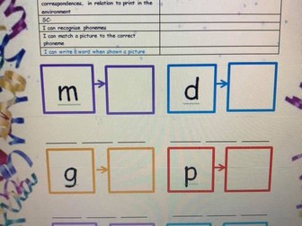 Match initial sound to a picture and HA to write CVC words