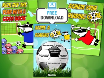 Football Themed Reading Bingo + Library Posters