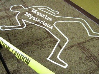 French Perfect Tense Murder Mystery - (passé composé)