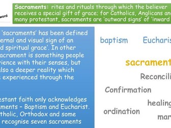 AQA new specification A Christianity practices level 9-1 Sacraments
