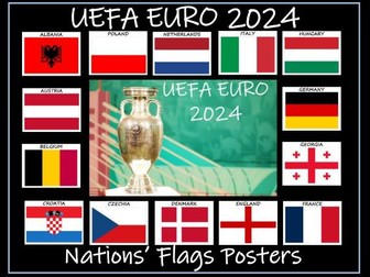 UEFA Euro 2024 - Nations' Flags Posters