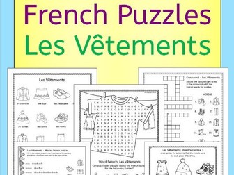 French clothing - les vetements - puzzles
