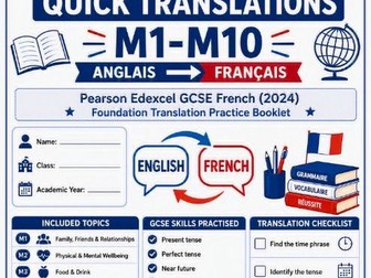 GCSE Translations into French - foundation and higher