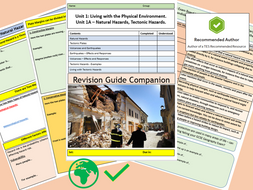AQA 9-1 GCSE Tectonic Hazards Revision Guide Flipped Learning Booklet 2nd Edition.