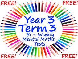 FREE Year 3 Mental Maths Test - PowerPoint Presentation - Block 3