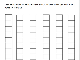 Numbers to 10 - colour correct squares