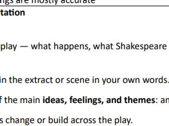 English Lit AQA 'Macbeth' mark scheme guidance