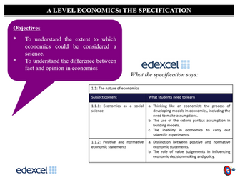 Topic 1 - Positive and Normative Statements