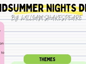 Overview of A Midsummer Night's Dream