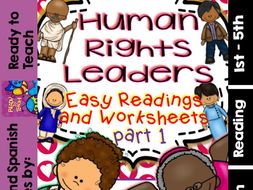 Human Rights Leaders /Readings and Printables with a Mini Flip Flap Book) PART 1