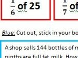 KS2 Year 5 Finding fractions of amounts