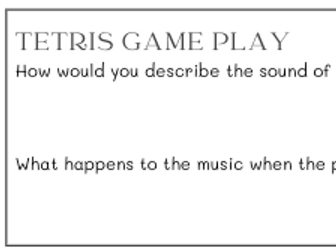 Old School Video Game Music Lesson and Worksheets